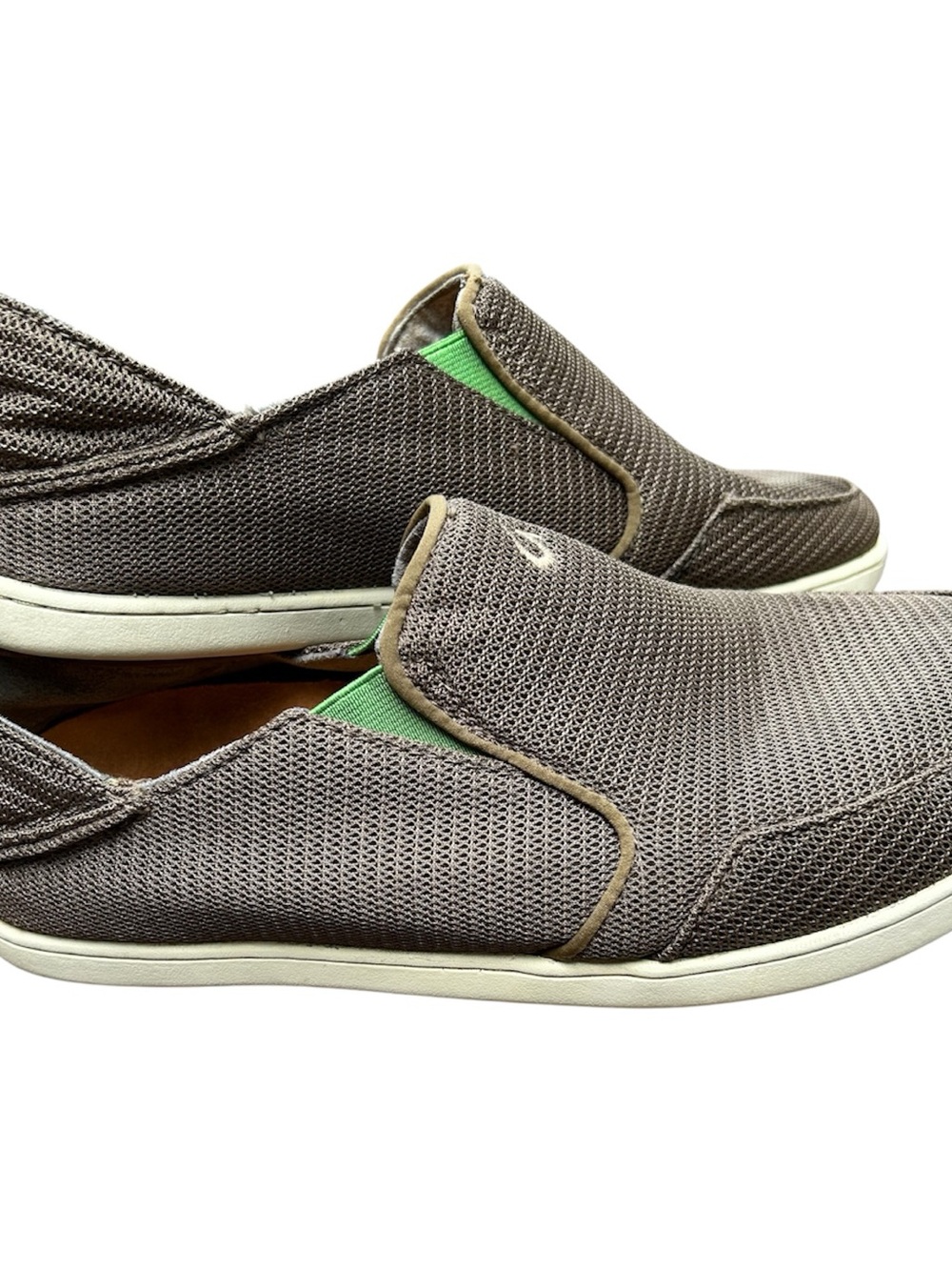 Olukai Men’s Nohea Mesh Slip On Shoes Mustang Lime Peel Size 9 US Boat Shoes